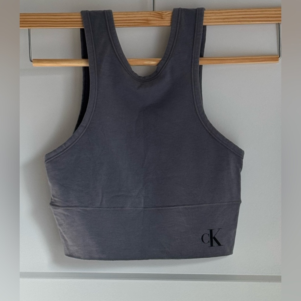 Calvin Klein Charcoal Lounge Sports Bra